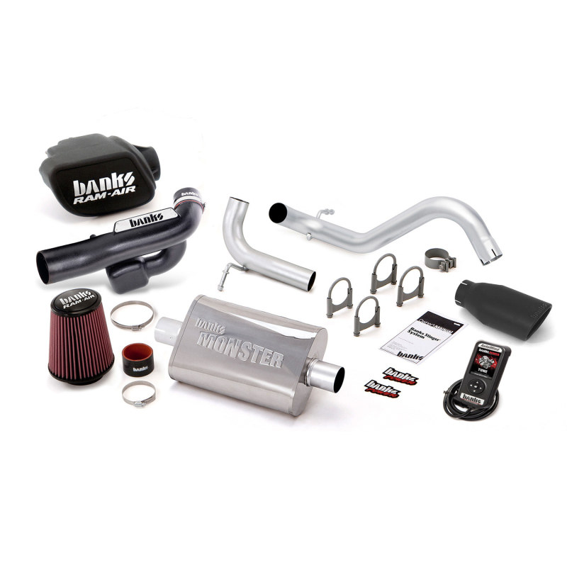 Jeep Wrangler Performance Exhaust - Banks Power - Stinger with AutoMind - Black - `12-`14